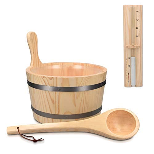 Navaris Navaris Wooden Sauna Bucket with Ladle (1.3 gal)